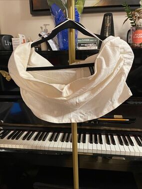 H&M Cream Draped Strapless Top